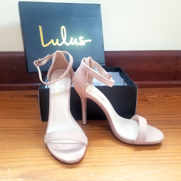 Lulus Shoes - Lulu's Elsi Single Strap Faux-Suede Heel Shoe